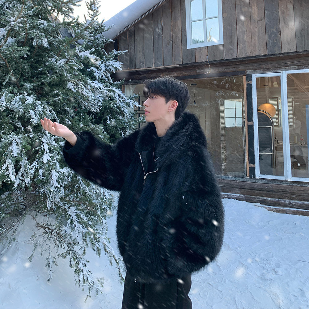 Abrigo térmico acolchado de piel