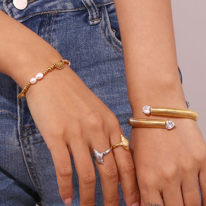 Pulsera de corazón texturizada