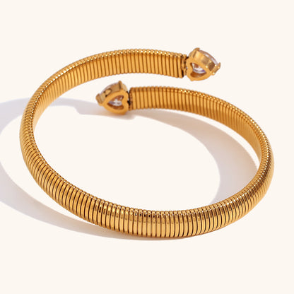 Pulsera de corazón texturizada