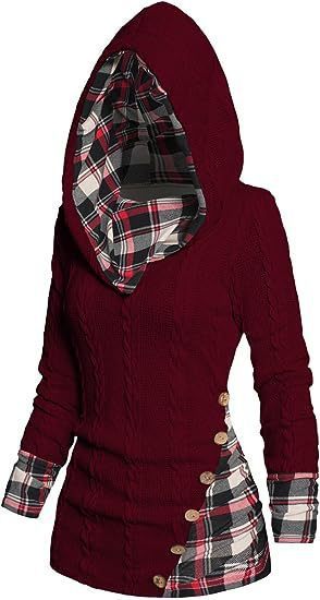 Elena | Sudadera con capucha y patchwork de punto Highland