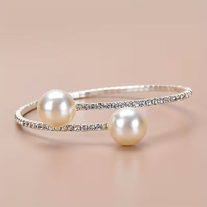 Brazalete de perlas de lujo